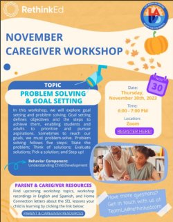 flyer for caregiver workshop